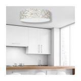 NADGRADNA STROP. SVETILKA MILAGRO ZIGGY BELA 3XE27 MLP7567 50CM OKROGLA