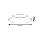 NADGRADNA STROP. SVETILKA RABALUX ENGON 18W D27CM ČRNA