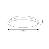 NADGRADNA STROP. SVETILKA RABALUX ENGON 23W D38CM SREBRNA