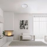 NADGRADNA STROP. SVETILKA RABALUX ENGON 45W D48CM SREBRNA