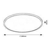 NADGRADNA STROP. SVETILKA RABALUX EZIO 15W D24CM