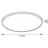 NADGRADNA STROP. SVETILKA RABALUX EZIO 22W D42CM