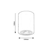 NADGRADNA STROP. SVETILKA RABALUX KOBALD E27 1X25W D9CM BELA