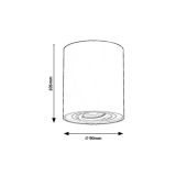 NADGRADNA STROP. SVETILKA RABALUX KOBALD GU10 42W D9CM