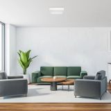 NADGRADNA STROP. SVETILKA RABALUX LAURI 22W BELA KVADRATNA