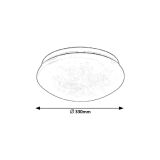 NADGRADNA STROP. SVETILKA RABALUX LUCAS 18W BELA ZVEZDAST EFEKT