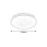 NADGRADNA STROP. SVETILKA RABALUX LUCAS 24W BELA ZVEZDAST EFEKT