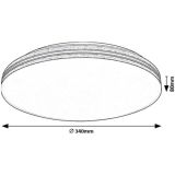 NADGRADNA STROP. SVETILKA RABALUX OSCAR2 18W OKROGEL, RJAV TRAK