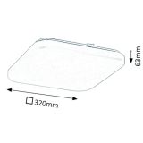 NADGRADNA STROP. SVETILKA RABALUX ROB 32W IP20 KVADRATNA