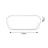 NADGRADNA STROP. SVETILKA RABALUX SAMIRA 48W KVADRATNA ČRNA