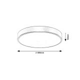 NADGRADNA STROP. SVETILKA RABALUX TESIA 36W D40CM ZLATA