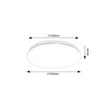 NADGRADNA STROP. SVETILKA RABALUX VENDEL 12W D25 5CM BELA