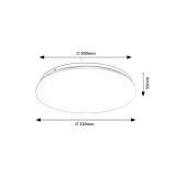 NADGRADNA STROP. SVETILKA RABALUX VENDEL 18W D32CM BELA