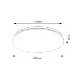 NADGRADNA STROP. SVETILKA RABALUX VENDEL 24W D37.5CM BELA