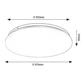 NADGRADNA STROP. SVETILKA RABALUX VENDEL 24W D37.5CM ZVEZDASTA