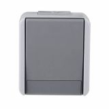 NADOMETNA VTIČNICA FONTANA VARNOSTNA S POKROVČKOM SIVA, VIJAČNA, IP44