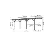 LESENI NADSTREŠEK KARIBU NADSTREŠEK 2C 550X248X272