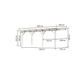 LESENI NADSTREŠEK KARIBU NADSTREŠEK 2C 550X248X272
