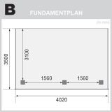 LESENI NADSTREŠEK KARIBU NADSTREŠEK 3B 348X252X322