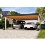 NADSTREŠEK ZA AVTO KARIBU DVOJNI NADSTREŠEK ZA AVTO IZ LEPLJENEGA LESA 2