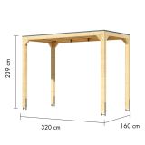 NADSTREŠEK ZA DRVA KARIBU CUBUS