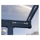 NADSTREŠEK ZA TERASO PALRAM SIERRA, TRANSPARENT SIVA 3X3,05M