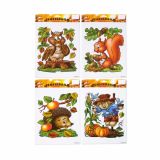 JESENSKA DEKORACIJA GEROMA NALEPKE 21X32 CM SORTIRANO