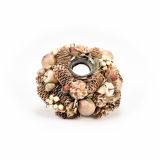 NAMIZNA DEKORACIJA GLOSSTYLE DEKORACIJA ZA 1 SVEČO ZLATA 19X19X9 CM