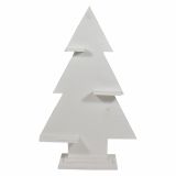 NAMIZNA DEKORACIJA R+W LESENA BELA JELKA 40X62CM