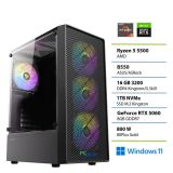 NAMIZNI RAČUNALNIK PC PLUS R5-5500 16GB 1TB RTX5060 W11 GAMER