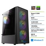 NAMIZNI RAČUNALNIK PC PLUS R55500 16GB RTX5060TI W11 GAMER 8 GB 1TB