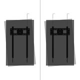 STENSKI NOSILEC ZA ZASLON NEOMOUNTS FIKSNI 50-98" 100 KG, WL30-750BL18P ZA POKONČNO