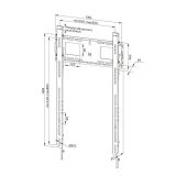 STENSKI NOSILEC ZA ZASLON NEOMOUNTS FIKSNI 50-98" 100 KG, WL30-750BL18P ZA POKONČNO