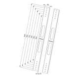 STENSKI NOSILEC ZA ZASLON NEOMOUNTS VESA RAZŠIRITVENI MODUL 400=>600,700,800 AWL-250BL18