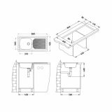 NERJAVNO POMIVALNO KORITO ALVEUS BASIC 60, SATIN 860X435 MM