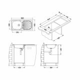 NERJAVNO POMIVALNO KORITO ALVEUS BASIC 80, SATIN 860X435 MM