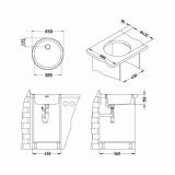 NERJAVNO POMIVALNO KORITO ALVEUS FORM 10, SATIN FI 450 MM