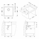 NERJAVNO POMIVALNO KORITO ALVEUS KOMBINO 30, SATIN 440X440 MM