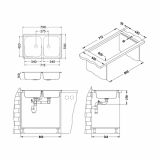 NERJAVNO POMIVALNO KORITO ALVEUS LINE 90, SATIN 790X500 MM