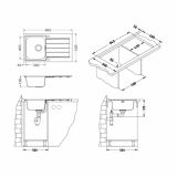 NERJAVNO POMIVALNO KORITO ALVEUS LINE MAXIM 20, SATIN 865X505 MM