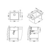 NERJAVNO POMIVALNO KORITO ALVEUS MONARCH KOMBINO 50,COPPER 542X442 MM VGRADNI