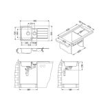 NERJAVNO POMIVALNO KORITO ALVEUS MONARCH LINE 10, BRONZE 980X500 MM