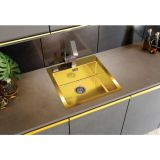 NERJAVNO POMIVALNO KORITO ALVEUS MONARCH PURE 30, GOLD 515X525 MM