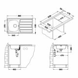 NERJAVNO POMIVALNO KORITO ALVEUS SET MERZOOM 2, SATIN ZOOM 30 + ARC 110 KROM
