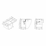 NERJAVNO POMIVALNO KORITO ALVEUS ZOOM MAXIM 30, SATIN 860X500 MM