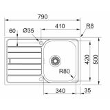 NERJAVNO POMIVALNO KORITO FRANKE SKX 611-79