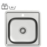 NERJAVNO POMIVALNO KORITO QUADRON JOE 110 INOX