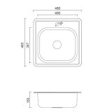 NERJAVNO POMIVALNO KORITO QUADRON JOE 110 INOX