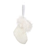 OKRASEK ZA JELKO GLOSSTYLE NOGAVICA 14 CM SIVA SORTIRANO 2 DEKORJA