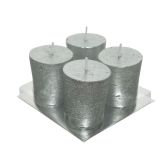 OKROGLA SVEČA 5 CM 4/1 SREBRNA